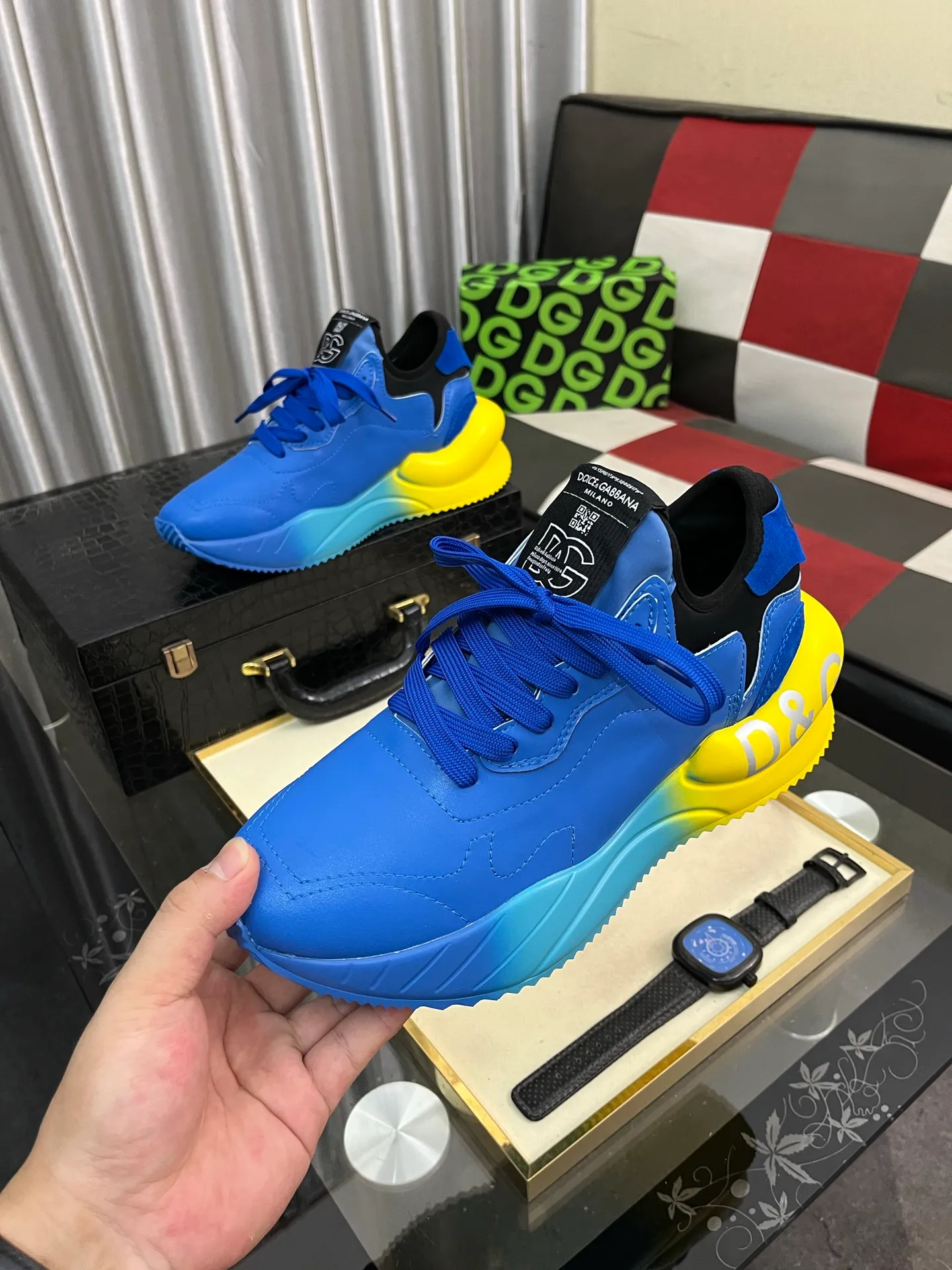 Men's shoes 💰540⌚️⌚️【DG～】Couple casual shoes 2025z cabinet simultaneous sale 🔶Size: 35-46#️⃣The upper is made of multi-material splicing ➕Mesh lining, comfortable and breathable, sole: original comfortable and wear-resistant outsole, ⚠️The real thing📱Photographed🎬The real thing is better📢📢📢